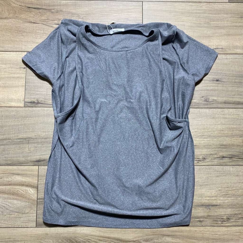 Ekouaer Womens Short Sleeve Pajama Top With Built In Tank Size Large Gray - Picture 8 of 9